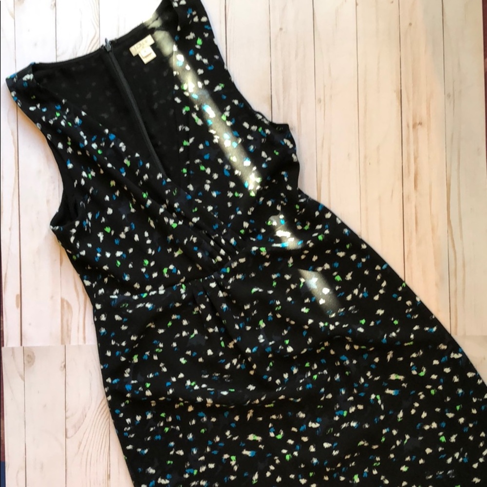 NWOT J. Crew Sleeveless Navy Paint-Pattern Dress